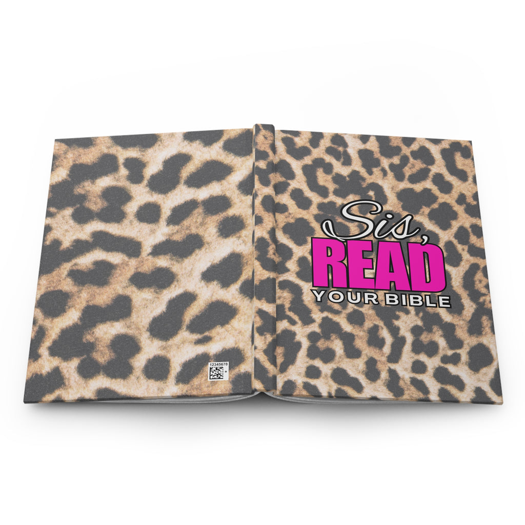 Sis, Read Your Bible Leopard Hardcover EMPTY Journal